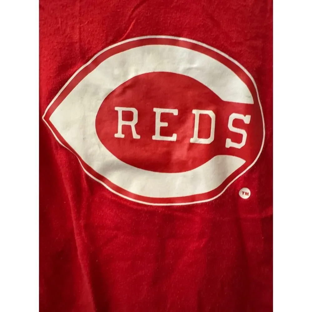 VTG Cincinnati Reds Kids Graphic Tee Shirt Youth M
